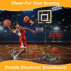 FlyBakiz basketball hoop scoreboard and timer display.