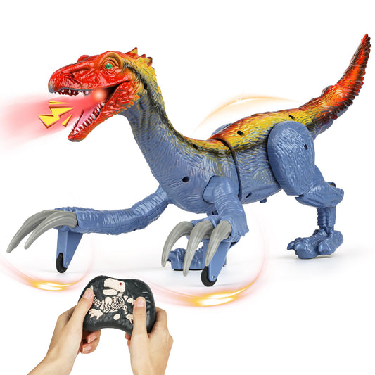 FlyBakiz remote-control dinosaur walking for kids' imaginative play.