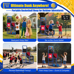 flybakiz top-mount backboard grows with kid for taller shots