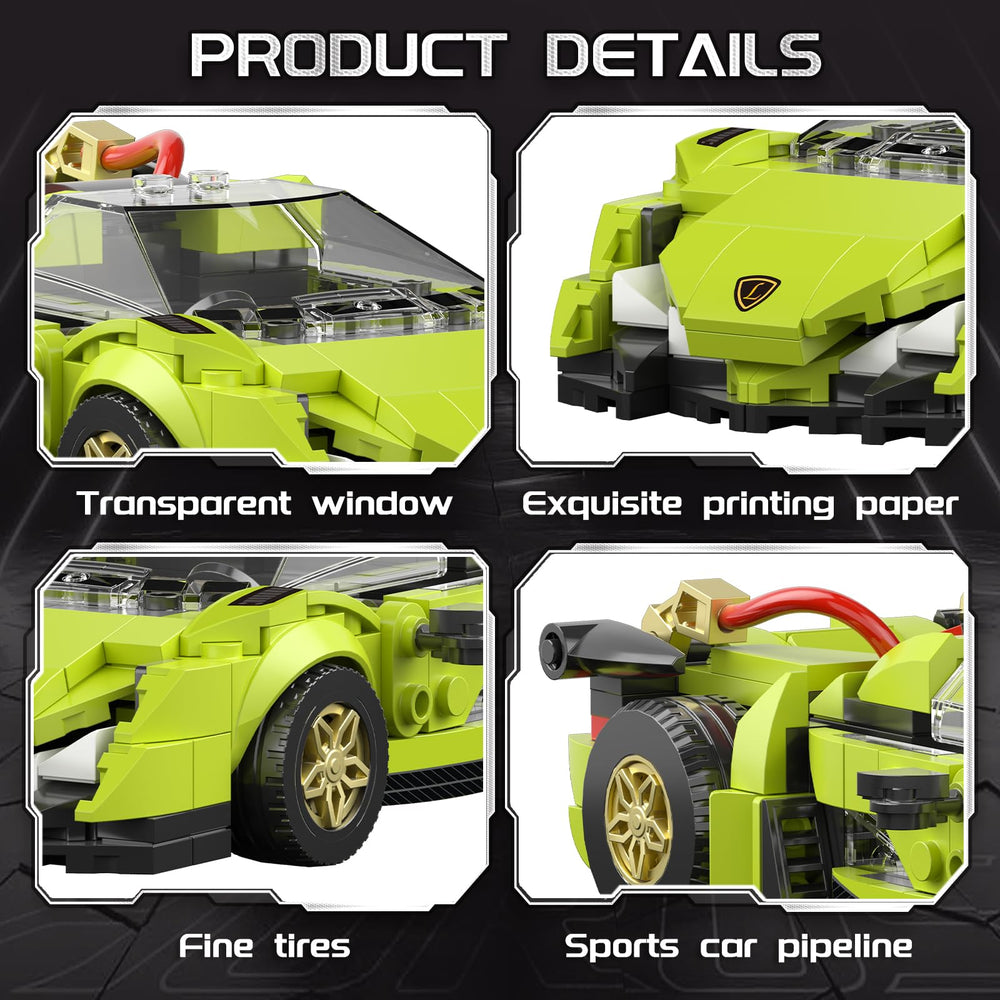flycites Technic Race Cars Building Blocks Set finished-model ready for display and pride