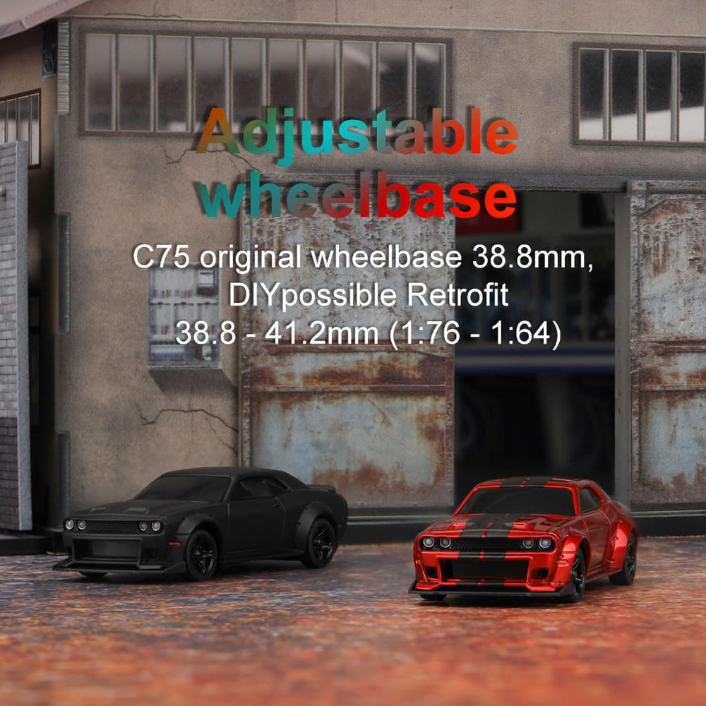FLYCOLOR TurboRC 1:76 side view highlights slim profile for table-top fun.