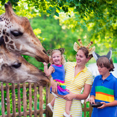 Flying Childhood jungle headbands fit kids and adults for family fun.