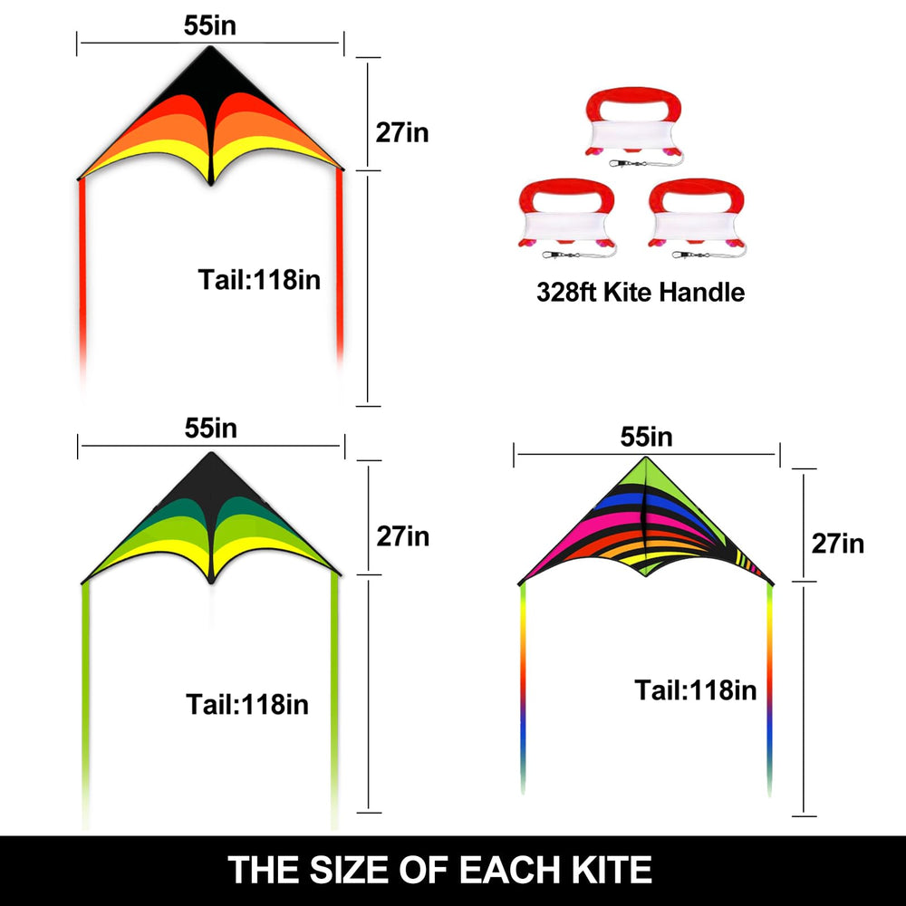 Flying Hoofer delta kite assembly guide shows quick setup and ready-to-fly design.
