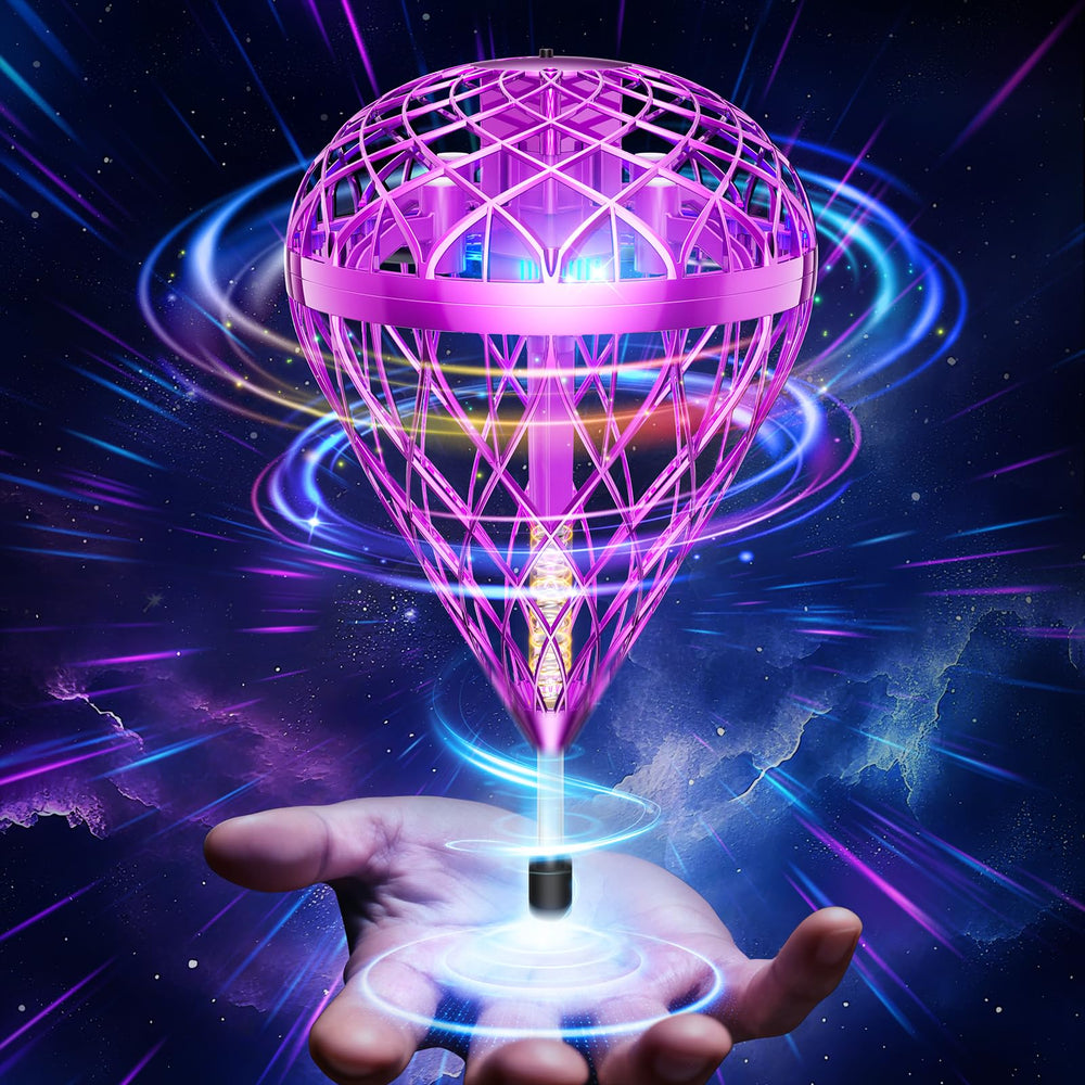 Flystars Cosmic Globe Hover Ball glows for indoor play.