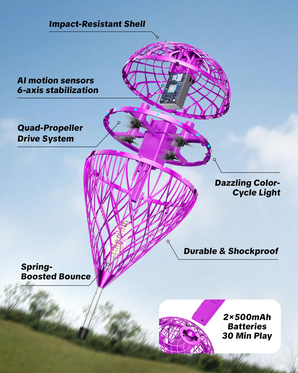 Flystars Family-friendly play for solo or group fun.