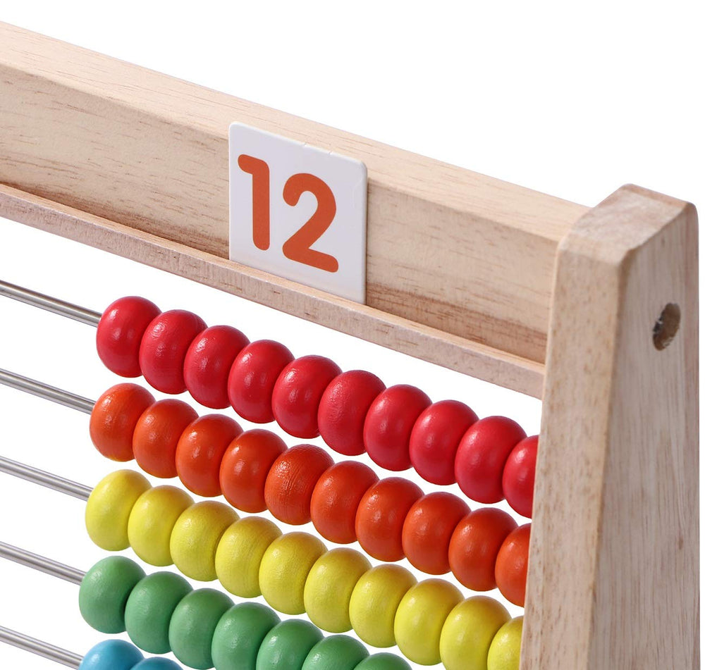 Flzoaveus colorful wooden math toy promotes hands-on learning.