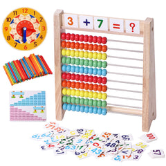 Flzoaveus wooden abacus beads for hands-on counting practice.