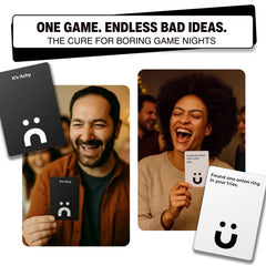 FMLaGame table setup inviting friends for laughs