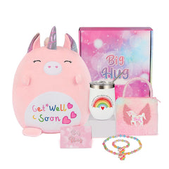 FNETDY unicorn plush pillow 12in provides soft comfort for cozy recovery moments.