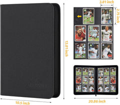 Foalgo 9-pocket binder side-loading pockets securely hold cards during transport.