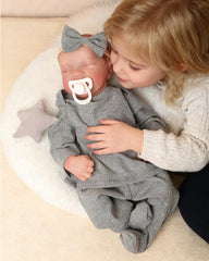 FOCKOF Realistic Reborn Baby Doll 18inch clothes and accessories included for ready playtime.