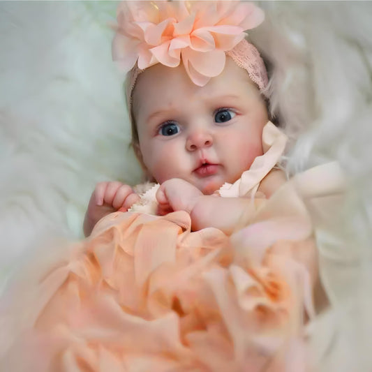 FOCKOF reborn boy doll 17-inch with lifelike features for imaginative play.