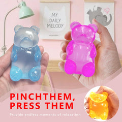 FOCone gummy bear squeeze toy close-up, high-density design supports tactile focus.