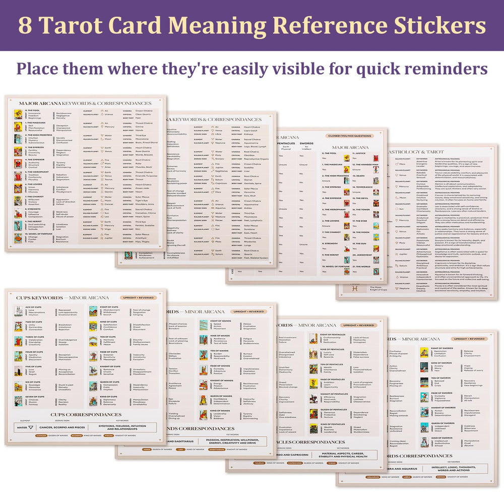 Fofeadm tarot stickers on notebook embellishments inspire daily planning and reflection