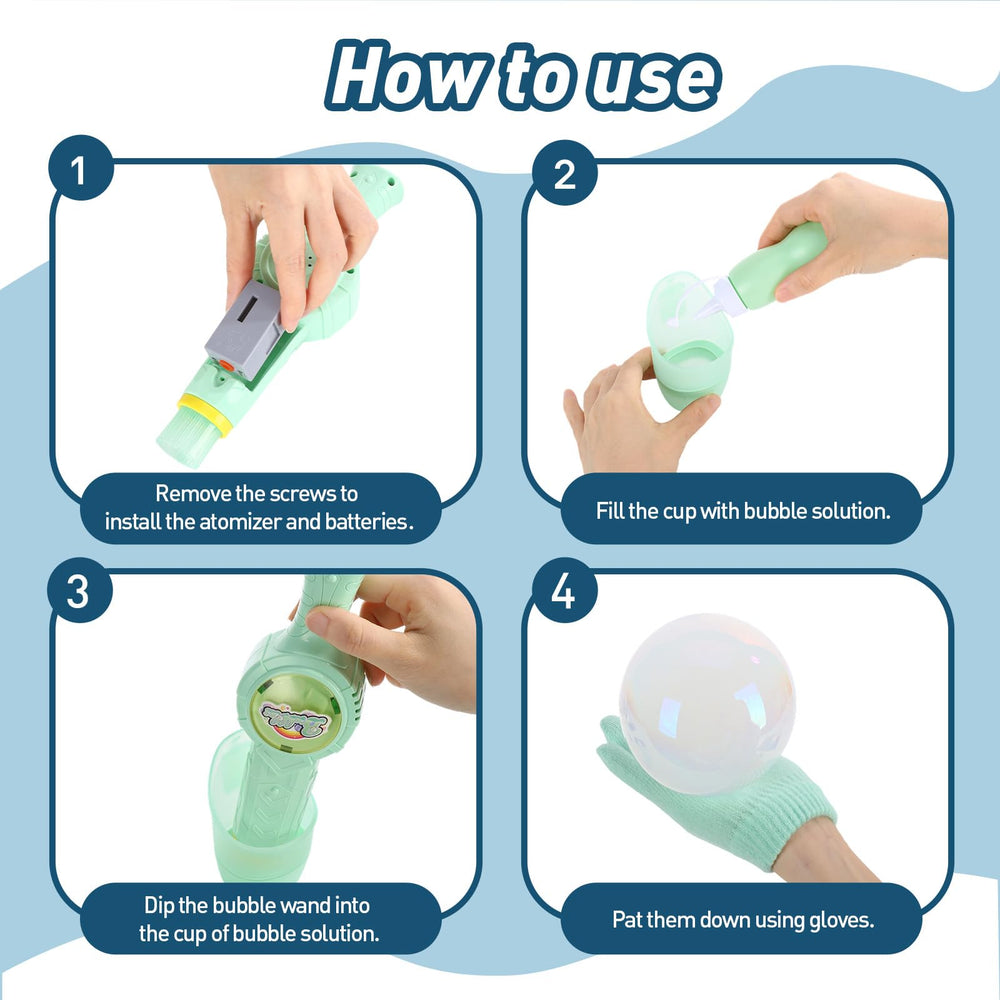 Fog Bubble Machine is USB rechargeable for cordless, mess-free fun.