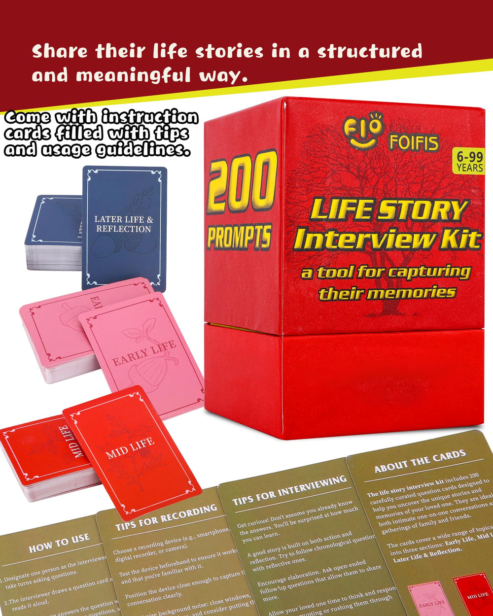 FOIFIS wooden gift box interview setup inviting warm family storytelling