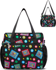 FOKDUVB Bingo Bag main compartment keeps daubers and cards organized for quick access.