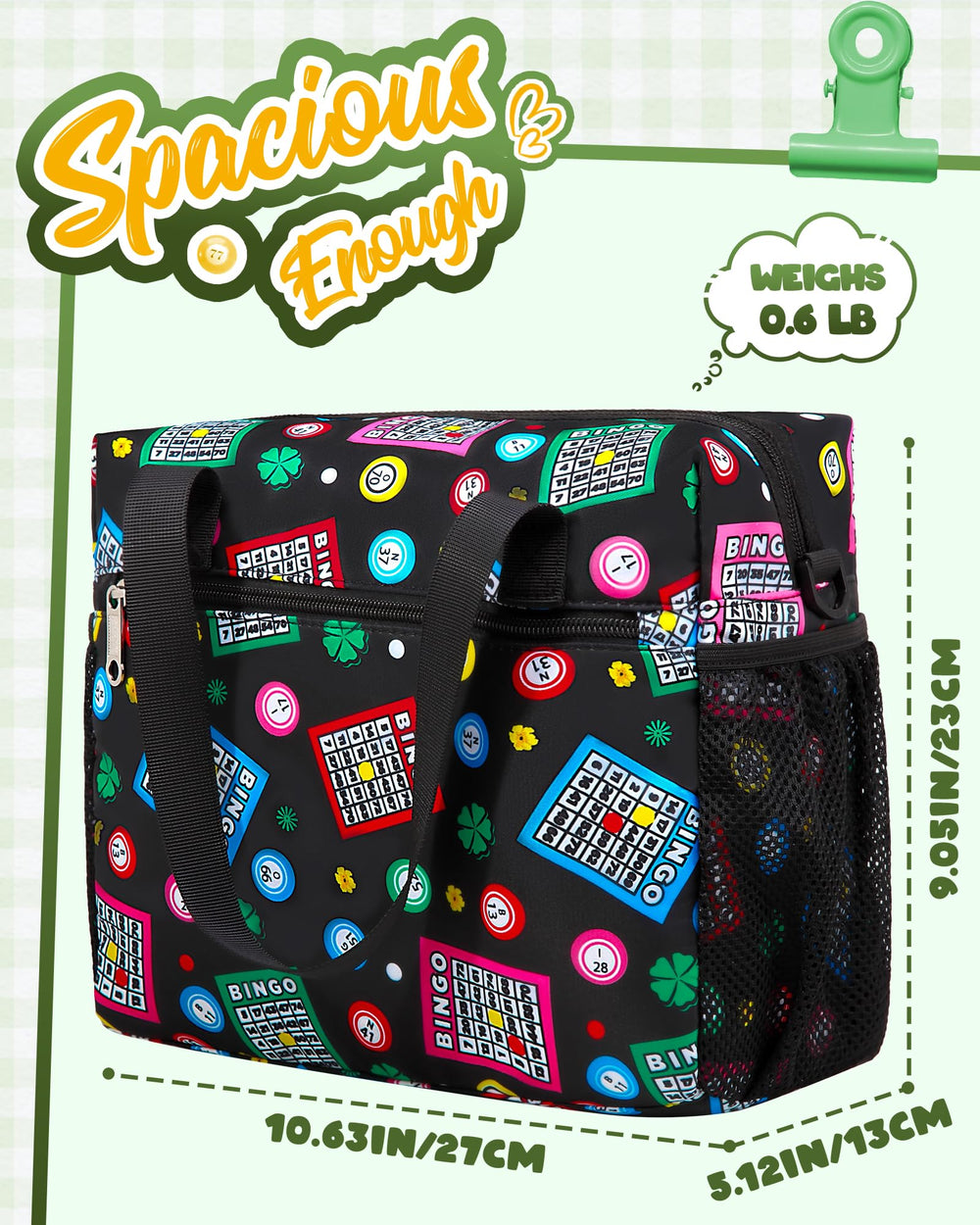 FOKDUVB Bingo Bag adjustable strap lets you wear it crossbody comfortably.