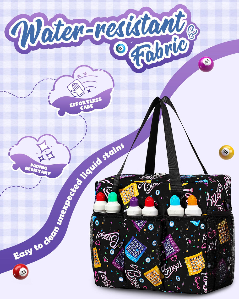 FOKDUVB bingo bag spacious design fits game night essentials