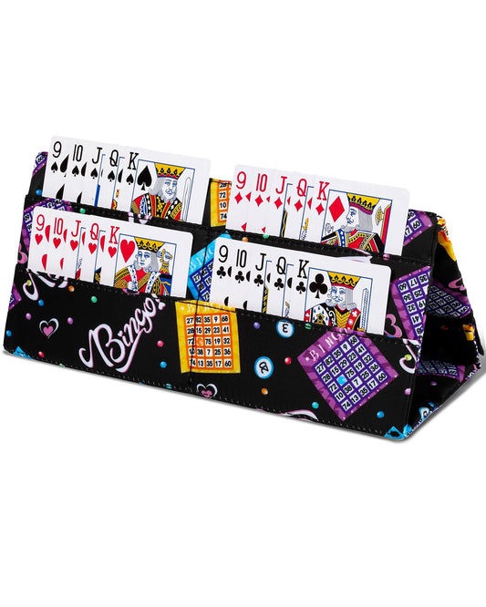 FOKDUVB bingo-theme card holder front view showing organized play