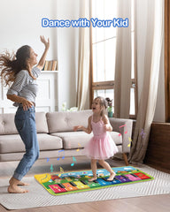 Foki Floor Piano Mat easy-clean surface for quick maintenance after play.