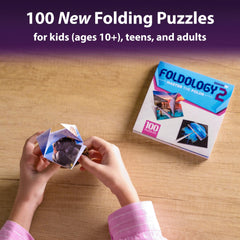 Foldology 2 brain teaser puzzles to stretch visual-spatial thinking.