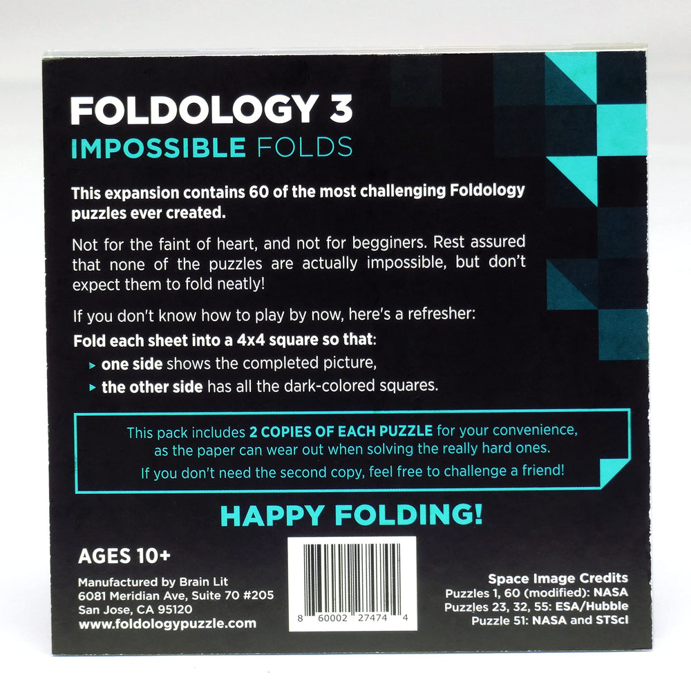 Foldology 3 set with two copies for friendly races and shared solving.