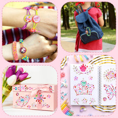 FoldTier butterfly gem stickers sparkle on journals, laptops, and surfaces.