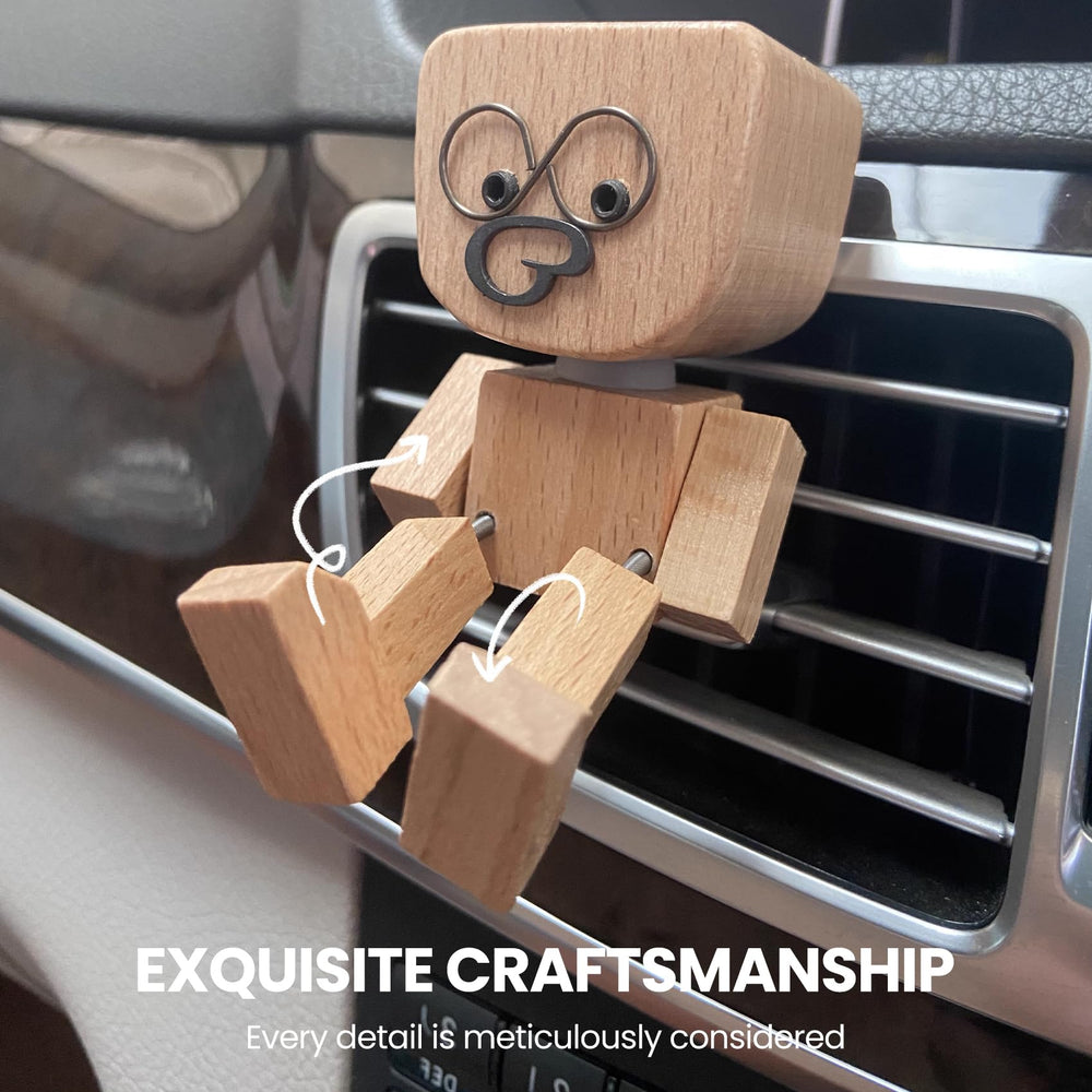 Foleto handcrafted wooden figurine adds warm texture to desks and shelves