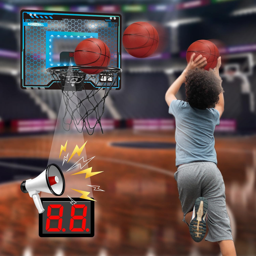 Folimix mini hoop features noise-dampening padding to protect walls and doors.