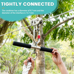 Fologtoo zipline kit includes seat rope and carabiner for easy replacement.