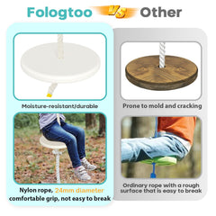 Fologtoo zipline seat supports riders up to 350 lbs for versatile use.
