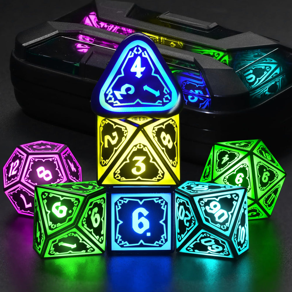 FonVGOGO Astral Shard Black dice glow for immersive D&D sessions.