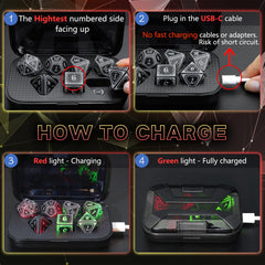 FONVGOGO LED dice illuminate on roll for easy visibility on dark tables