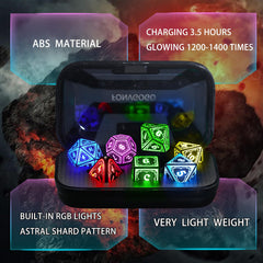 FonVGOGO Seven-color LED dice offer vibrant mood lighting during games.