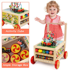 FOPNETS wooden activity cube number board teaches counting basics