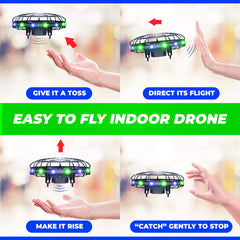 Force1 Scoot LED drone with durable webbed shell protects hands
