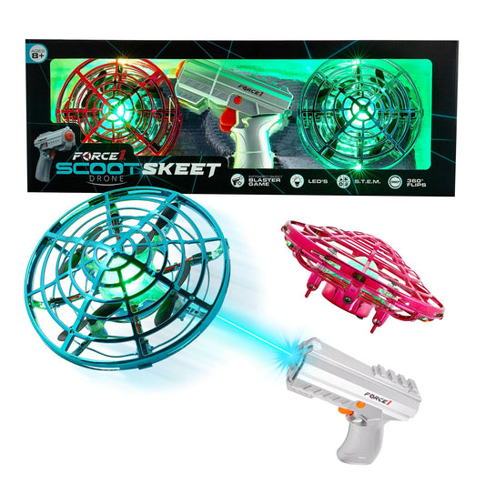 Force1 Scoot Skeet drones pair for interactive home play