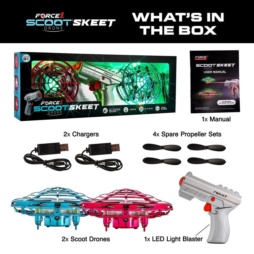 Force1 Scoot Skeet durable kid-safe shell protects hands