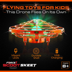 Force1 Scoot Skeet rechargeable drone with USB charger is ready for quick sessions.
