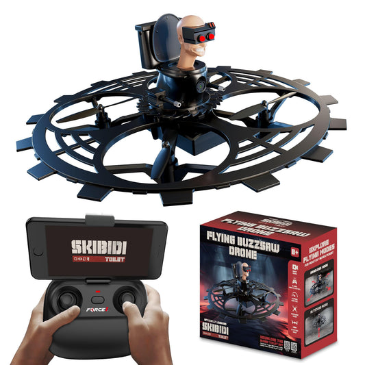 Force1 Skibidi Toilet Drone with 1080p camera captures vivid action footage.