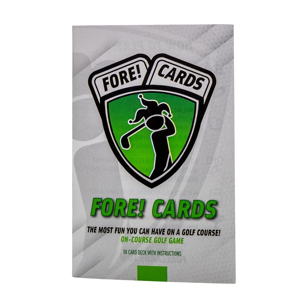 Fore! Cards On Course compact bag design fits easily in a golf bag.