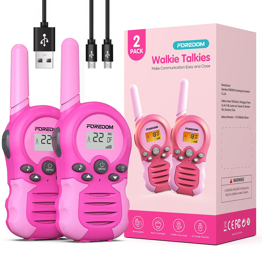 FOREDOM walkie-talkies front view for safe outdoor play with 2-mile range
