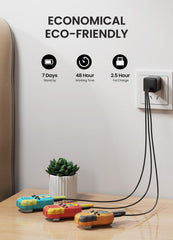 FOREDOM walkie-talkie charging dock demonstrates convenient shared charging for two units.