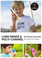 FOREDOM walkie talkies compact design for comfortable handling by kids.