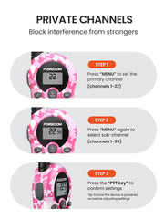 FOREDOM walkie talkies kids 2-mile range supports long-range games and hikes