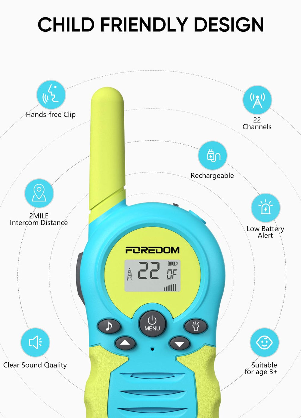 FOREDOM anti-damage plastic design keeps devices durable during play.