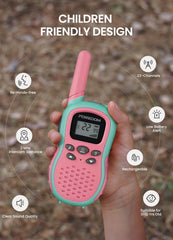FOREDOM walkie-talkies LCD display provides clear channel feedback during play