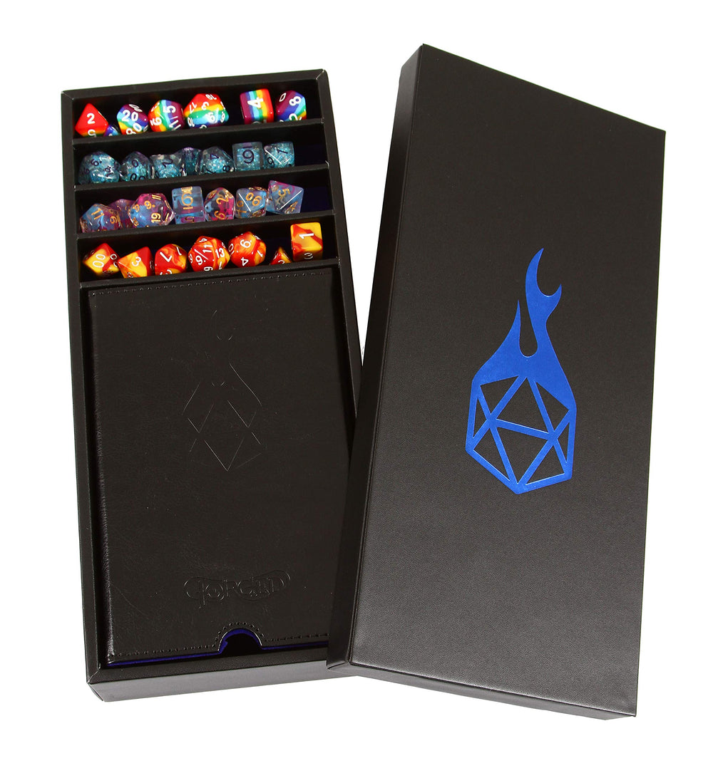 Citadel dice tower folds flat for travel, then stands upright for smooth dice drops.