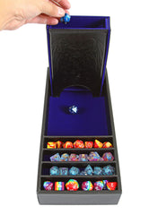 Citadel dice tray lid used as extra tray for shared gameplay and quick setup.